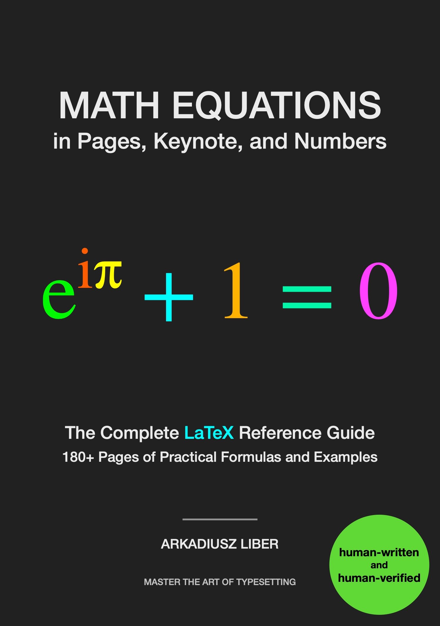 Book cover for Math Equations in Pages, Keynote, and Numbers